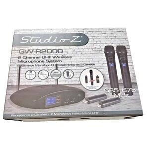 Studio Z GW-R2000 UHF Wireless Microphone - Professional Karaoke Microphones